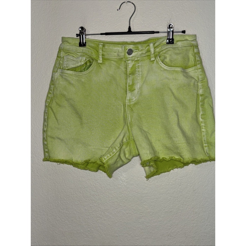 Est 1946 Denim Jean Shorts Women's size 12 Neon Green 4" Inch Inseam